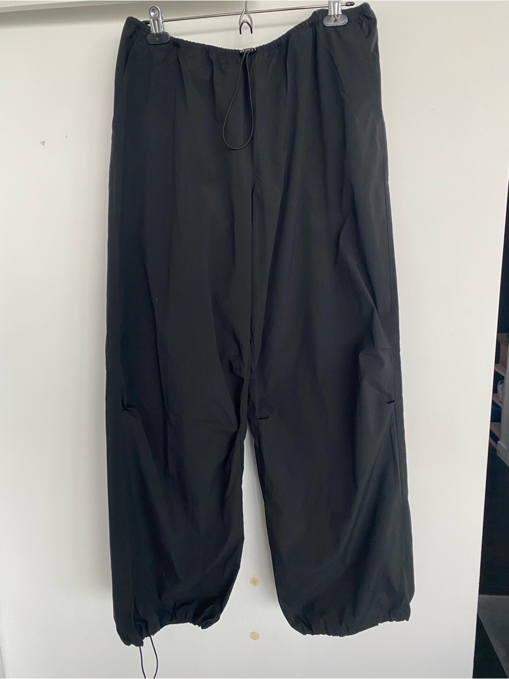 Athleta Black parachute pants